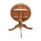 International Concepts Round 36 in Round Top Pedestal Table with 12 in Leaf, 41.3 in H, Distressed Oak, 36 in W, 48 in L K42-36RXT-6B-2 - alternate 7